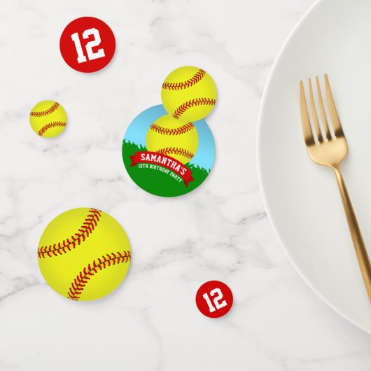 Softball Birthday Party Konfetti (Gruppe)