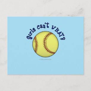 Softball-blau Postkarte