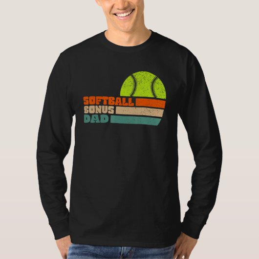 Softball Bonus Dad From Stepdaughter Stepson Son T-Shirt (Vorderseite)
