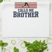 Softball Brother Patriotic Vintage Engraving Shirt Geschirrtuch (Gefaltet)