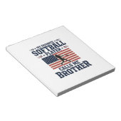 Softball Brother Patriotic Vintage Engraving Shirt Notizblock (angewinkelt)