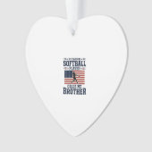 Softball Brother Patriotic Vintage Engraving Shirt Ornament (Vorderseite)