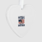 Softball Brother Patriotic Vintage Engraving Shirt Ornament (Vorderseite)