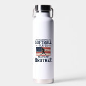 Softball Brother Patriotic Vintage Engraving Shirt Trinkflasche (Vorne)
