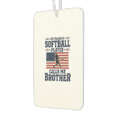 Softball-Bruder-patriotisches Vintage-Gravur-Shirt Autolufterfrischer (Links)