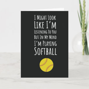 Softball Cards Sportathlete Funny Team Spieler Karte