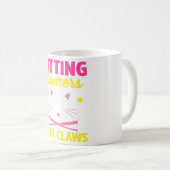 Softball Cat Lover Pitcher Softball Catcher Bat Ba Kaffeetasse (VorderseiteRechts)