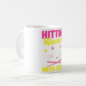 Softball Cat Lover Pitcher Softball Catcher Bat Ba Kaffeetasse (Vorderseite Links)