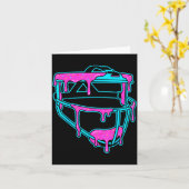 Softball Catcher Drip Ice Cream Mask Sprinkles Gam Karte (Gelbe Blume)