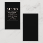 Softball Catcher Girl Funny Baseball Player Spaß Visitenkarte (Vorne/Hinten)