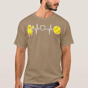 Softball Catcher Heartbeat T-Shirt