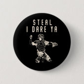 Softball Catcher Kids Funny Baseball Player Spaß Button (Vorderseite)