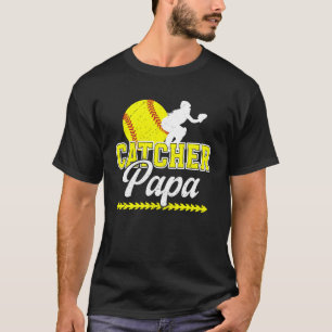 Softball Catcher Papa Stolz Papa einer Softball-Ka T-Shirt