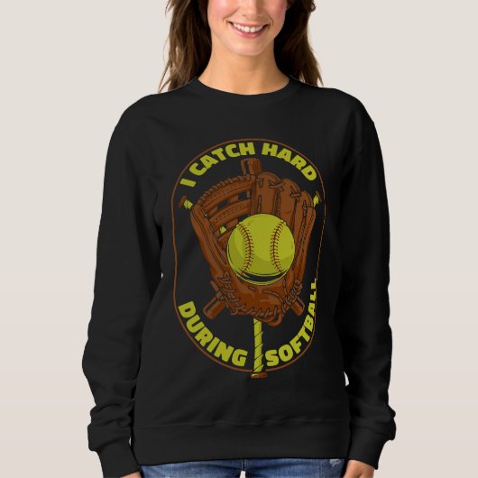 Softball Catcher Pitcher Batter  Softball Sweatshirt (Vorderseite)