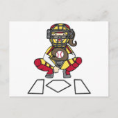 Softball-Catcher Postkarte (Vorderseite)