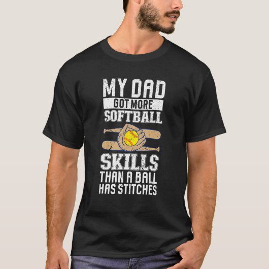 Softball Catcher Vater Jokes Fastpittrainer T-Shirt (Vorderseite)