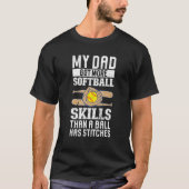 Softball Catcher Vater Jokes Fastpittrainer T-Shirt (Vorderseite)