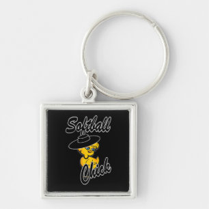 Softball Chick #4 Schlüsselanhänger