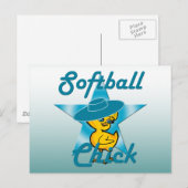Softball Chick #7 Postkarte (Vorne/Hinten)
