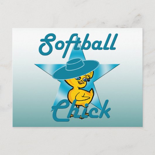 Softball Chick #7 Postkarte (Vorderseite)