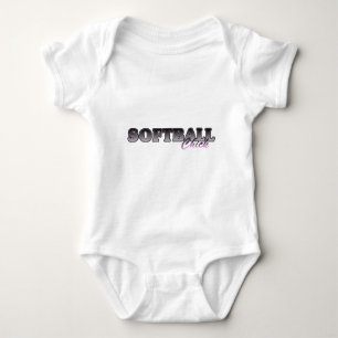 Softball Chick Baby Strampler