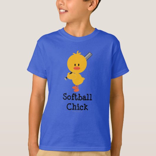 Softball Chick Bio Kids T Shirt (Vorderseite)