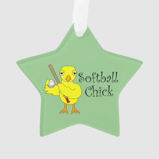 Softball Chick Ornament (Rückseite)
