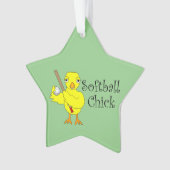 Softball Chick Ornament (Vorderseite)