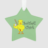 Softball Chick Ornament (Vorderseite)