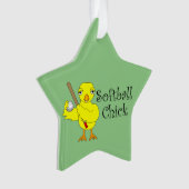 Softball Chick Ornament (Vorderseite)