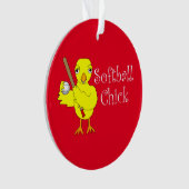 Softball Chick Ornament (Vorderseite)