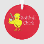 Softball Chick Ornament (Rückseite)