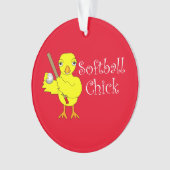 Softball Chick Ornament (Vorderseite)