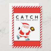 Softball Christmas Feiertagskarte (Vorne/Hinten)