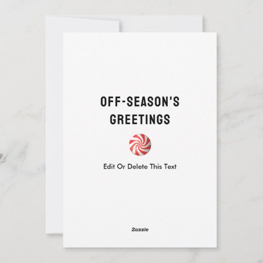 Softball Christmas Feiertagskarte (Rückseite)