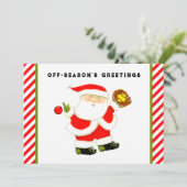 Softball Christmas Feiertagskarte (Stehend Vorderseite)