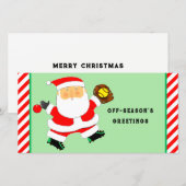 Softball Christmas Feiertagskarte (Vorne/Hinten)
