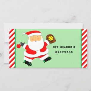 Softball Christmas Feiertagskarte