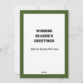 Softball Christmas Feiertagskarte (Rückseite)