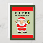 Softball Christmas Feiertagskarte (Vorne/Hinten)