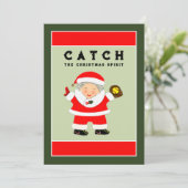 Softball Christmas Feiertagskarte (Stehend Vorderseite)