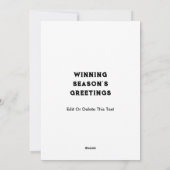 Softball Christmas Feiertagskarte (Rückseite)