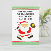 Softball Christmas Feiertagskarte (Stehend Vorderseite)