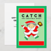 Softball Christmas Feiertagskarte (Vorne/Hinten)