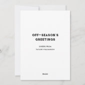 Softball Christmas Feiertagskarte (Rückseite)