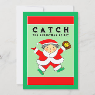 Softball Christmas Feiertagskarte