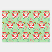 Softball Christmas Holiday Geschenkpapier Set (Vorderseite)