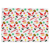 Softball Christmas Holiday Große Geschenktüte (Rückseite)