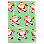 Softball Christmas Holiday Medium Gift Bag Mittlere Geschenktüte (Vorderseite)