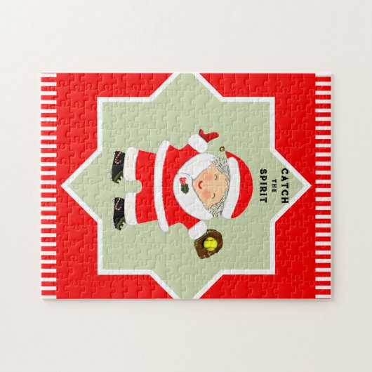 Softball Christmas Puzzle (Horizontal)